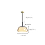 Contemporary Jelly White Glass Dome Pendant Light for Restaurant