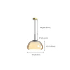 Contemporary Jelly White Glass Dome Pendant Light for Restaurant