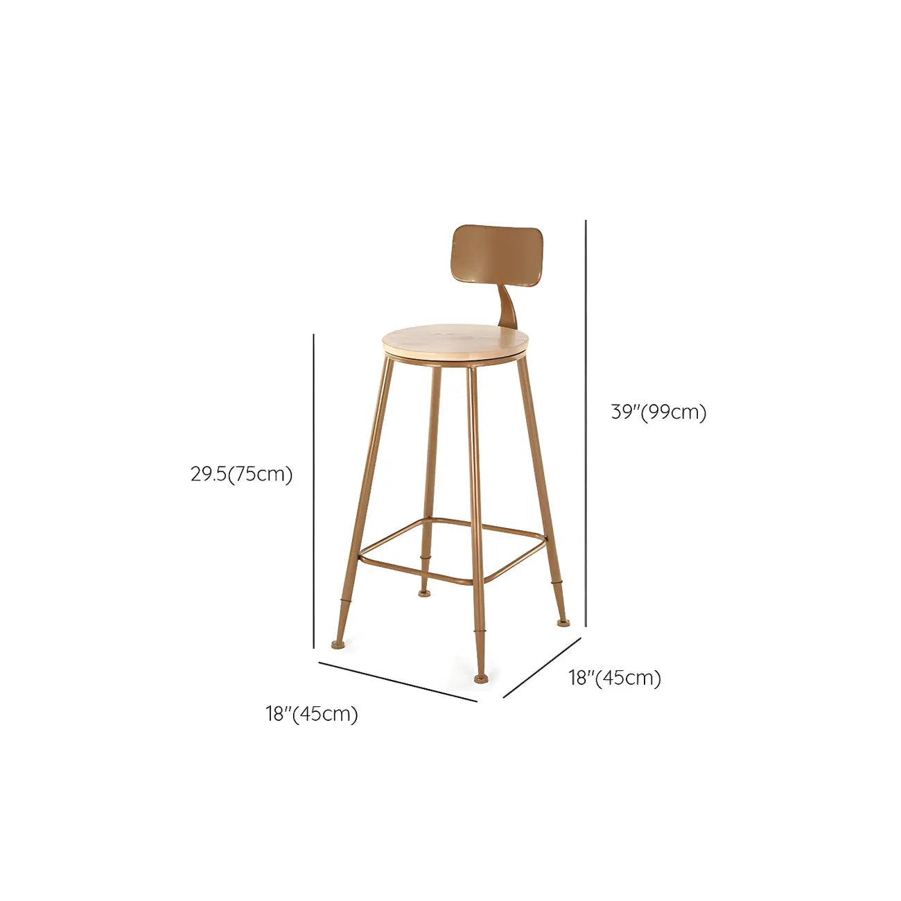 Elegant Long Bar Table with Wooden Stools