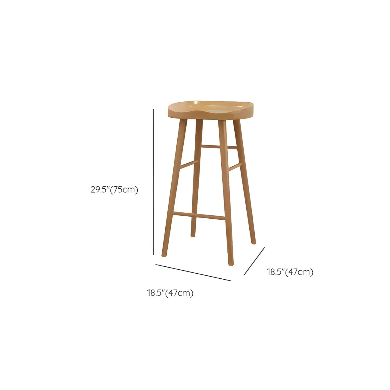 Elegant Long Bar Table with Wooden Stools