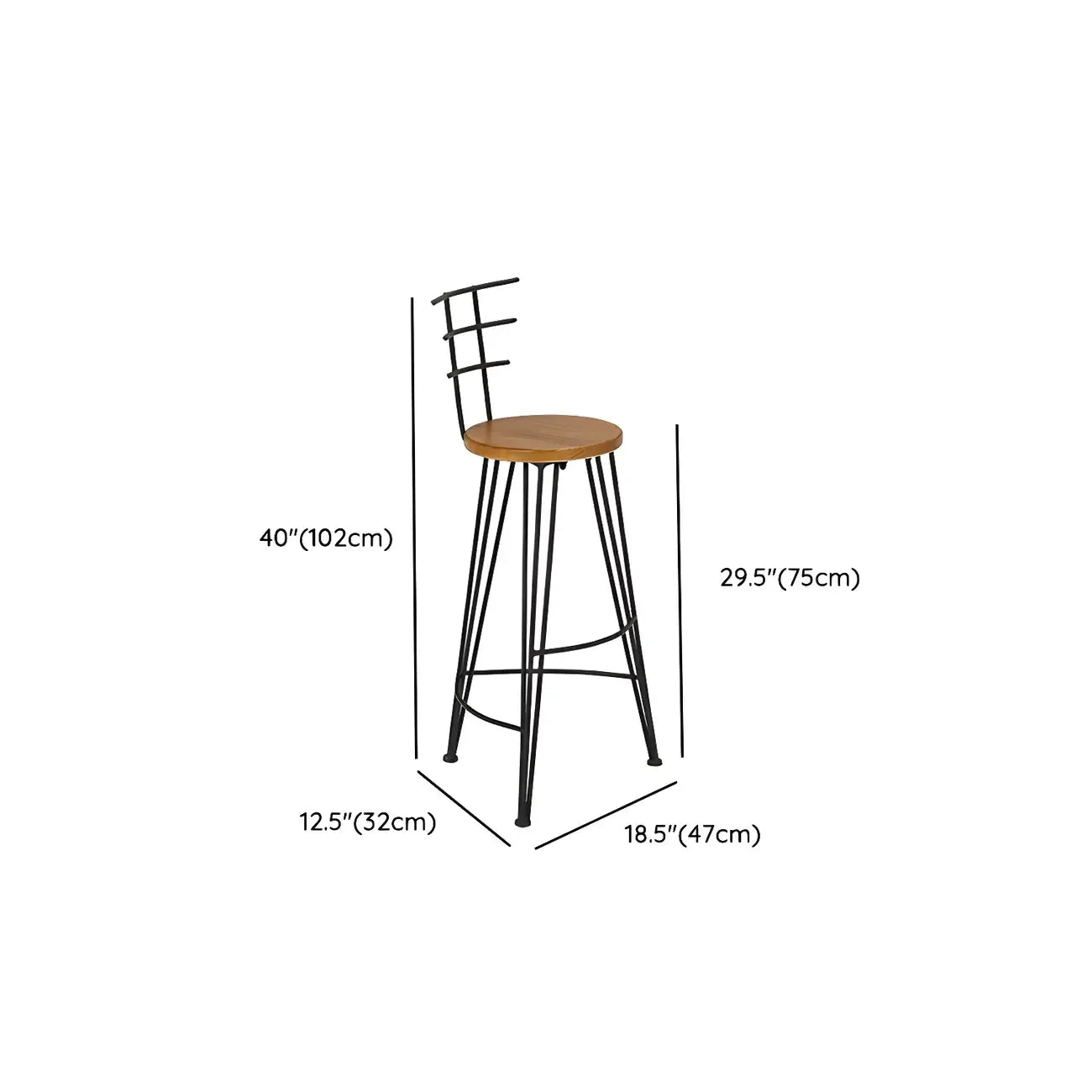 Elegant Solid Wood Bar Set with Stylish Stools for Home