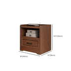 Classic Narrow Wooden White Nightstand with 3 Drawers