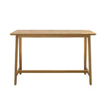 Natural Finish Wooden Bar Set with Table and Stools