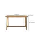 Natural Finish Wooden Bar Set with Table and Stools