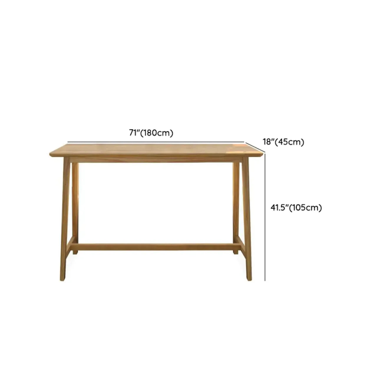 Natural Finish Wooden Bar Set with Table and Stools