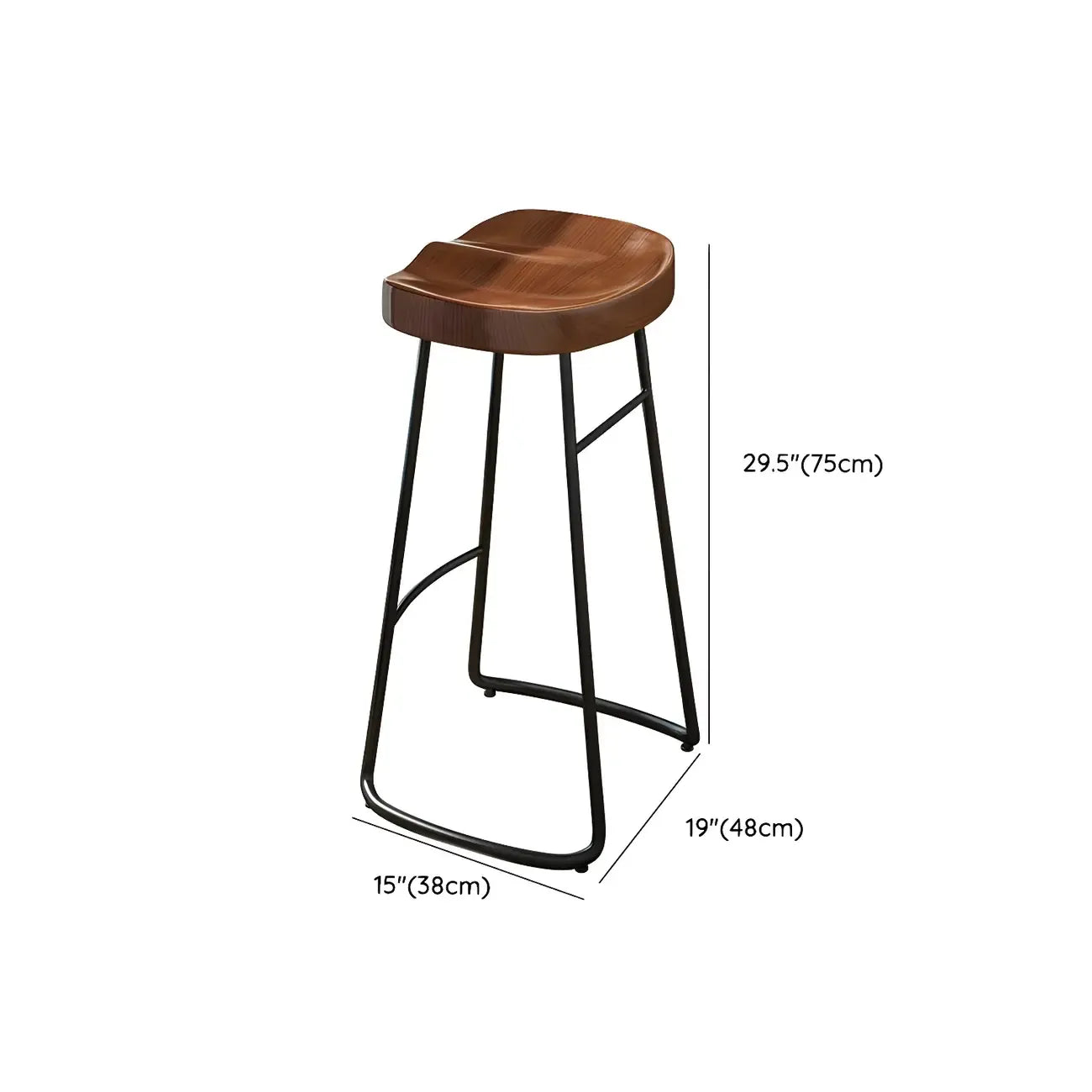 Modern Manufactured Wood Pub Table and Backless Stools Sets