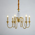 Retro Black Iron Crystal Chandelier with Adjustable Length