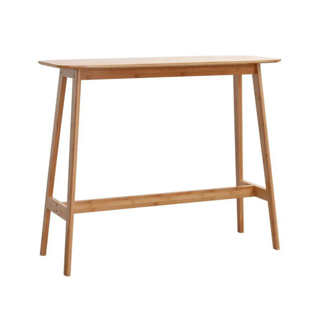 Modern Bamboo Bar Set with Footrest Stools