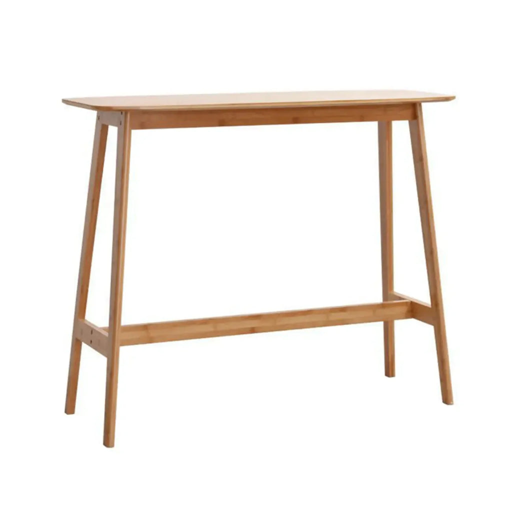 Modern Bamboo Bar Set with Footrest Stools