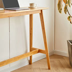 Modern Bamboo Bar Set with Footrest Stools