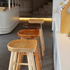 Rustic Saddle Backless Bar Stool Counter Height