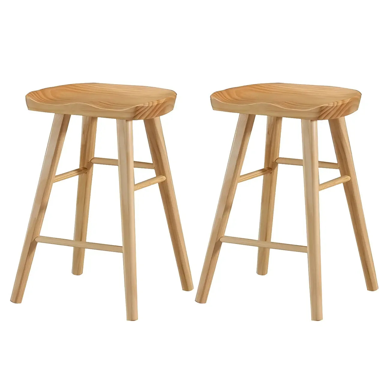 Rustic Saddle Backless Bar Stool Counter Height
