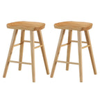 Rustic Saddle Backless Bar Stool Counter Height