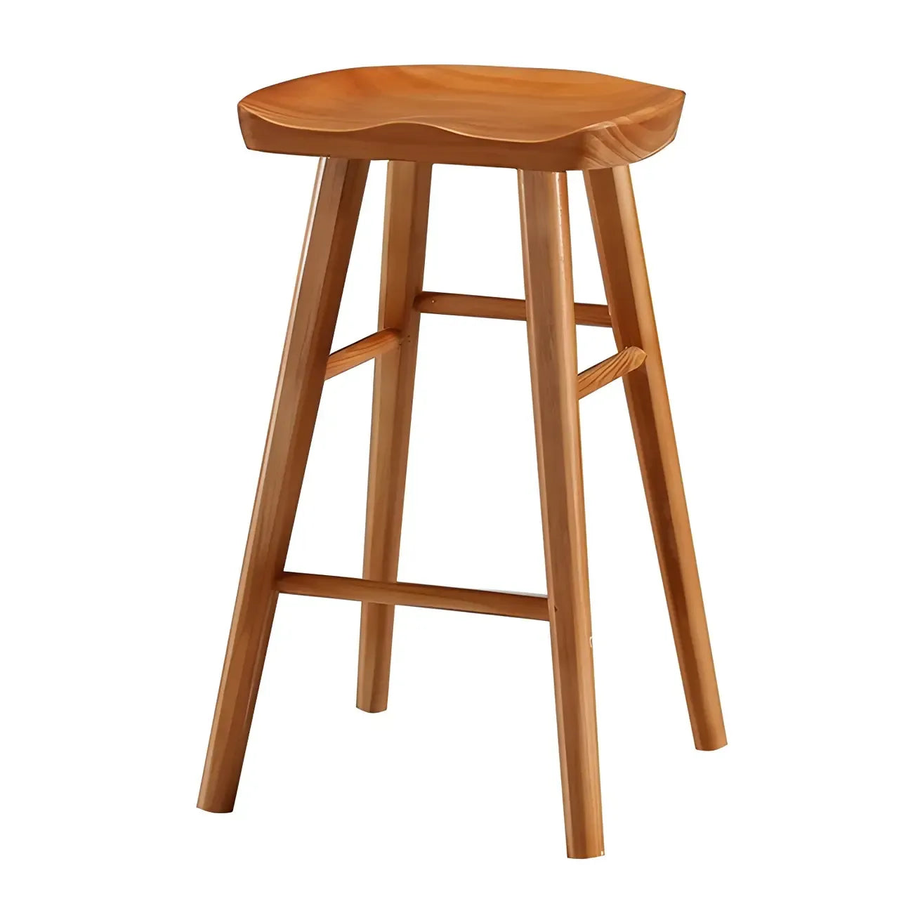 Rustic Saddle Backless Bar Stool Counter Height