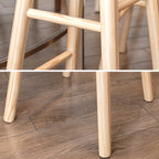 Rustic Saddle Backless Bar Stool Counter Height