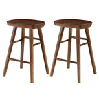 Rustic Saddle Backless Bar Stool Counter Height