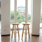 Rustic Saddle Backless Bar Stool Counter Height