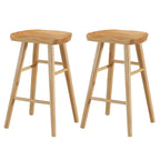 Rustic Saddle Backless Bar Stool Counter Height