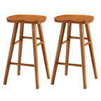 Rustic Saddle Backless Bar Stool Counter Height