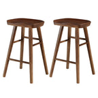 Rustic Saddle Backless Bar Stool Counter Height
