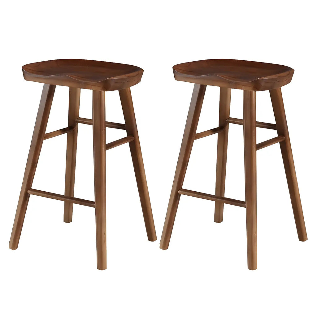 Rustic Saddle Backless Bar Stool Counter Height