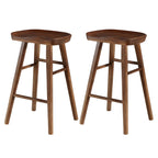 Rustic Saddle Backless Bar Stool Counter Height