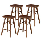 Rustic Saddle Backless Bar Stool Counter Height