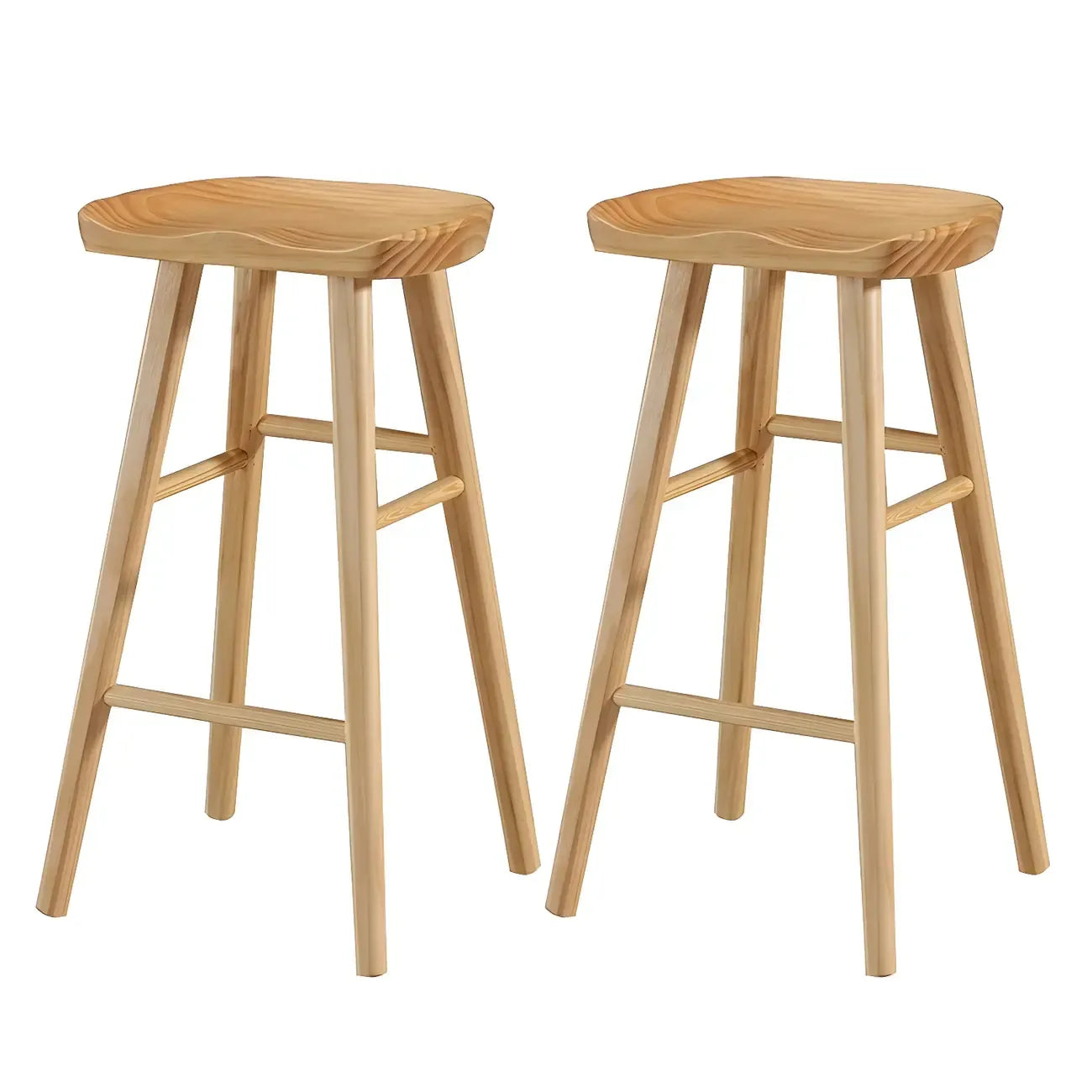 Rustic Saddle Backless Bar Stool Counter Height