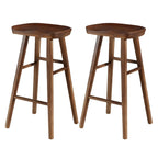 Rustic Saddle Backless Bar Stool Counter Height
