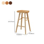 Rustic Saddle Backless Bar Stool Counter Height