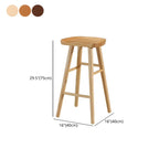 Rustic Saddle Backless Bar Stool Counter Height