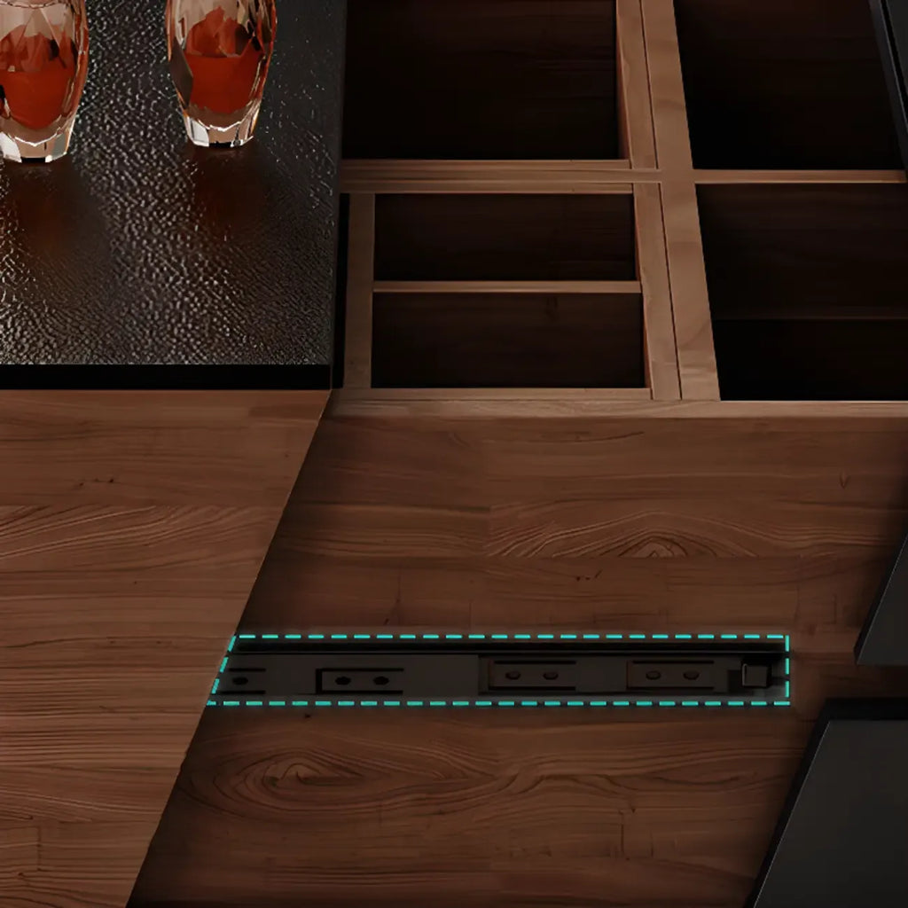 Modern Wood Lift-Top Coffee Table Cabinet, Rectangular Design