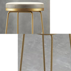 Industrial Metal Leather Seat Bar Stools Counter Height