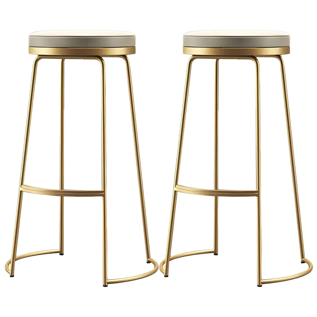 Industrial Metal Leather Seat Bar Stools Counter Height