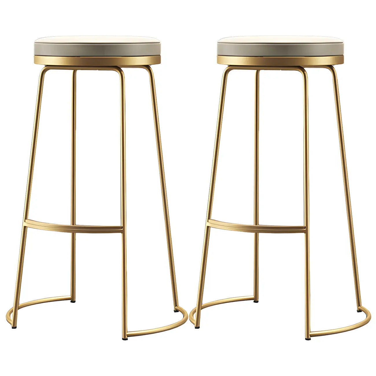 Industrial Metal Leather Seat Bar Stools Counter Height