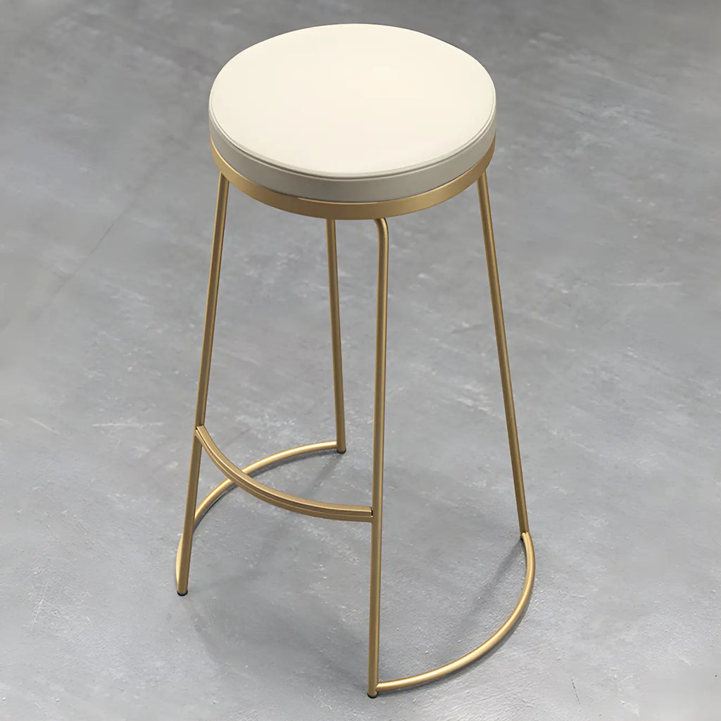 Industrial Metal Leather Seat Bar Stools Counter Height