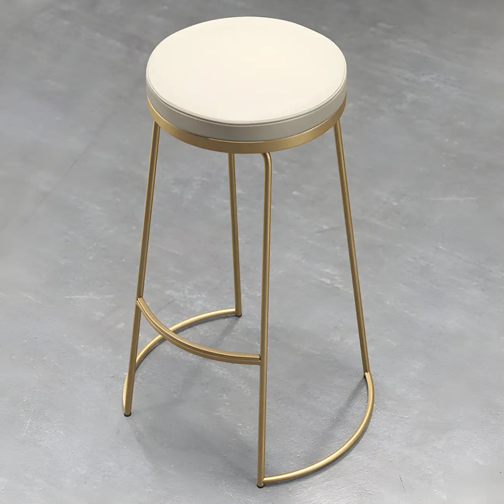 Industrial Metal Leather Seat Bar Stools Counter Height