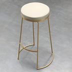 Industrial Metal Leather Seat Bar Stools Counter Height