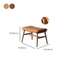 Modern Wood Nappa Upholstered Rocking Chair with Footstool