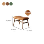 Modern Wood Nappa Upholstered Rocking Chair with Footstool