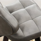 Modern Tufted Counter Height Bar Stools with Metal Footrest