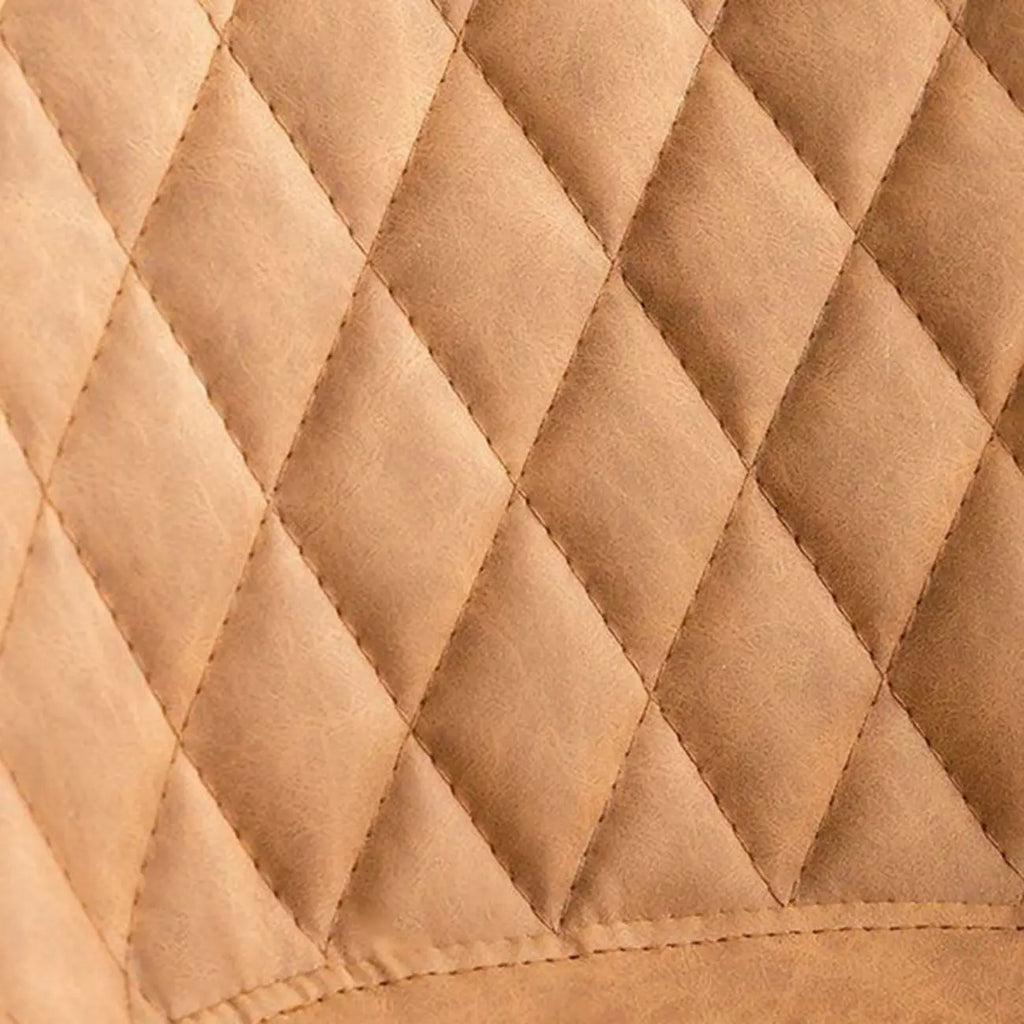 Modern Wood Tufted Upholstered Leather Bar Stool