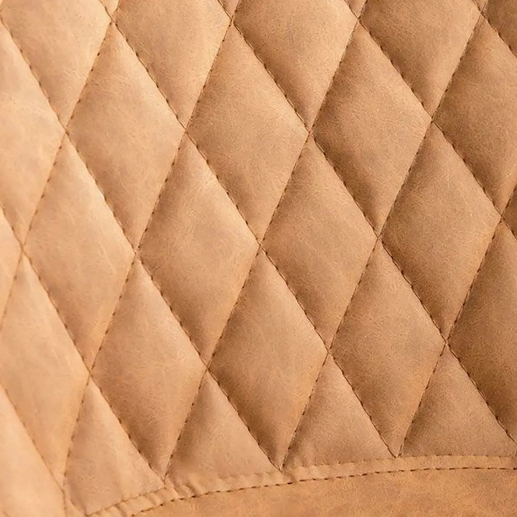 Modern Wood Tufted Upholstered Leather Bar Stool