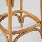 Rustic Farmhouse Wooden Square Rattan Cross Back Bar Stools