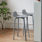 Minimalist Wooden Bar Stools with Footrest for Kitchen