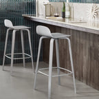 Minimalist Wooden Bar Stools with Footrest for Kitchen