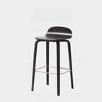 Minimalist Wooden Bar Stools with Footrest for Kitchen