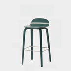 Minimalist Wooden Bar Stools with Footrest for Kitchen
