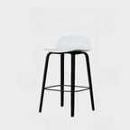Minimalist Wooden Bar Stools with Footrest for Kitchen