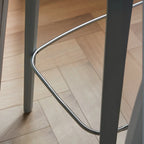 Minimalist Wooden Bar Stools with Footrest for Kitchen